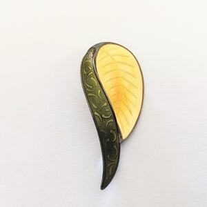 Guilloche Enamel Brooch AS IS